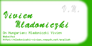 vivien mladoniczki business card